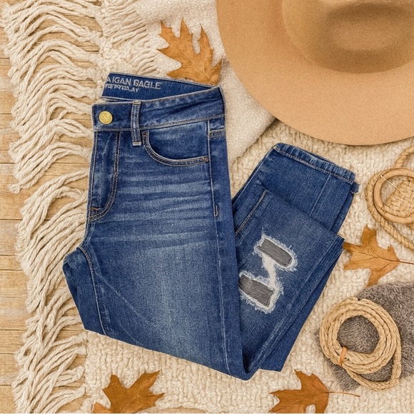 American eagle super stretch distressed jegging ❤️ - Picture 1 of 10